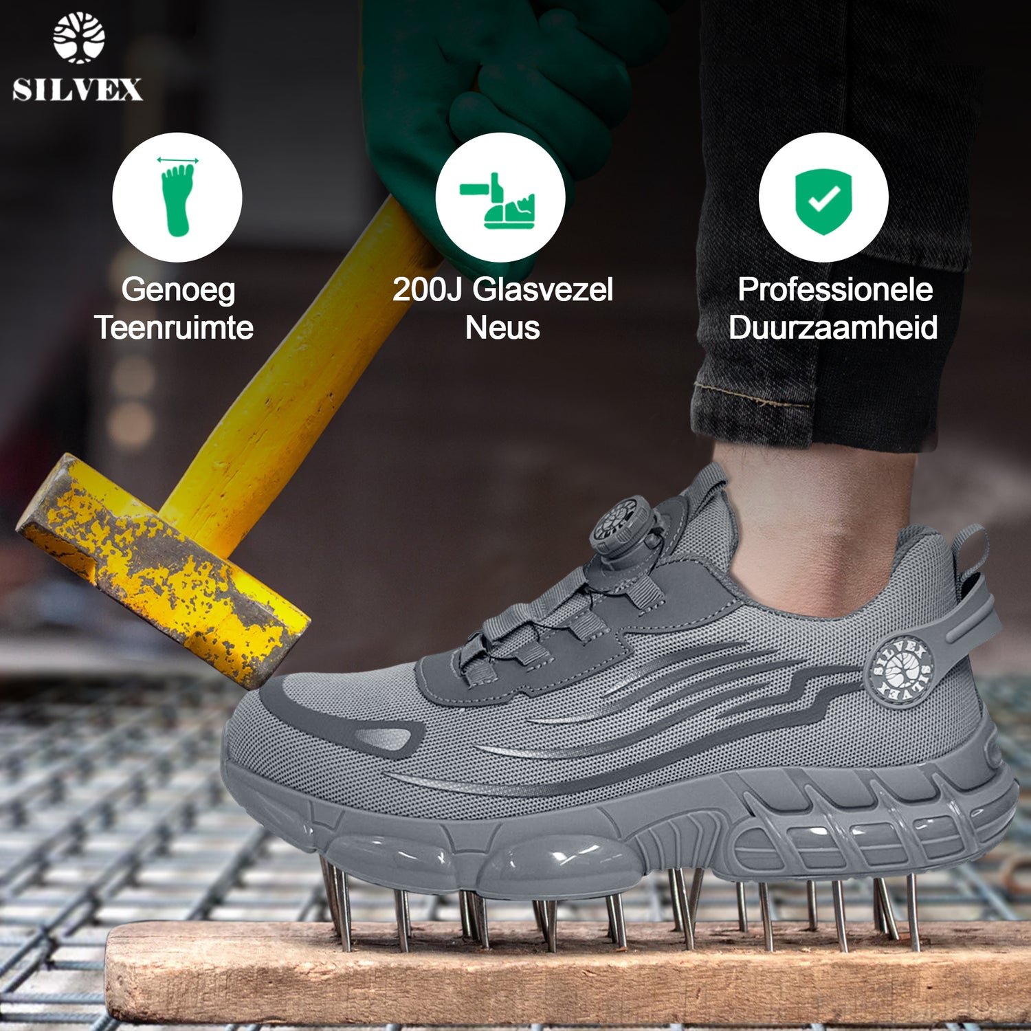 Silvex® Cloudwalk Pijnverlichtende Veiligheidssneakers