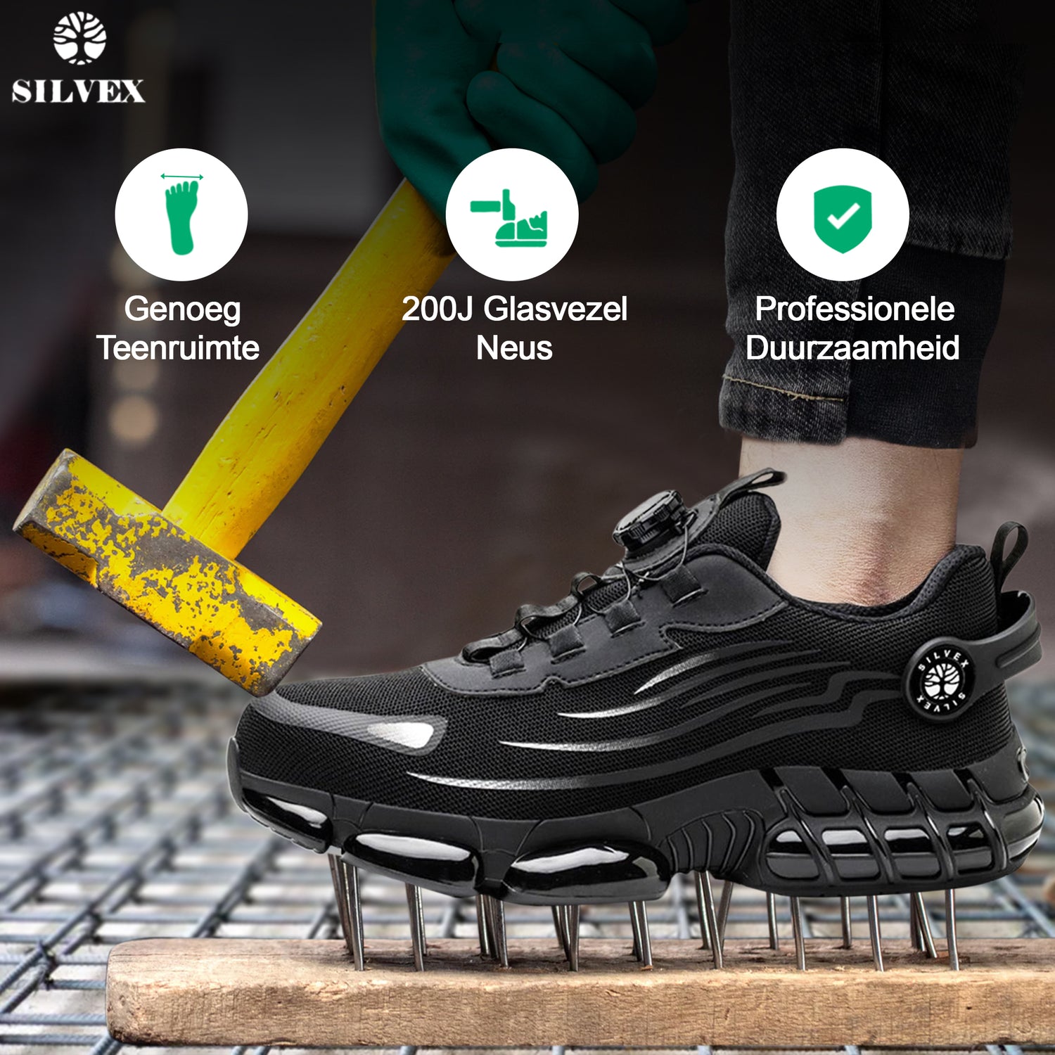 Silvex® Cloudwalk Pijnverlichtende Veiligheidssneakers